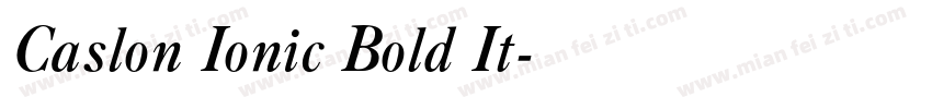 Caslon Ionic Bold It字体转换
